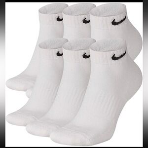 Nike Men's White Athletic Socks (6 pack)